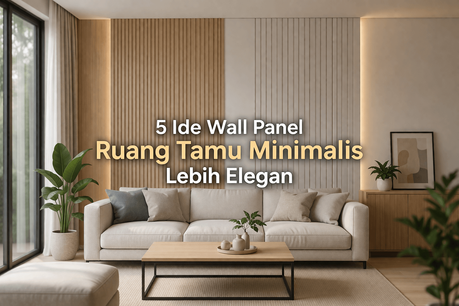 wall panel ruang tamu minimalis