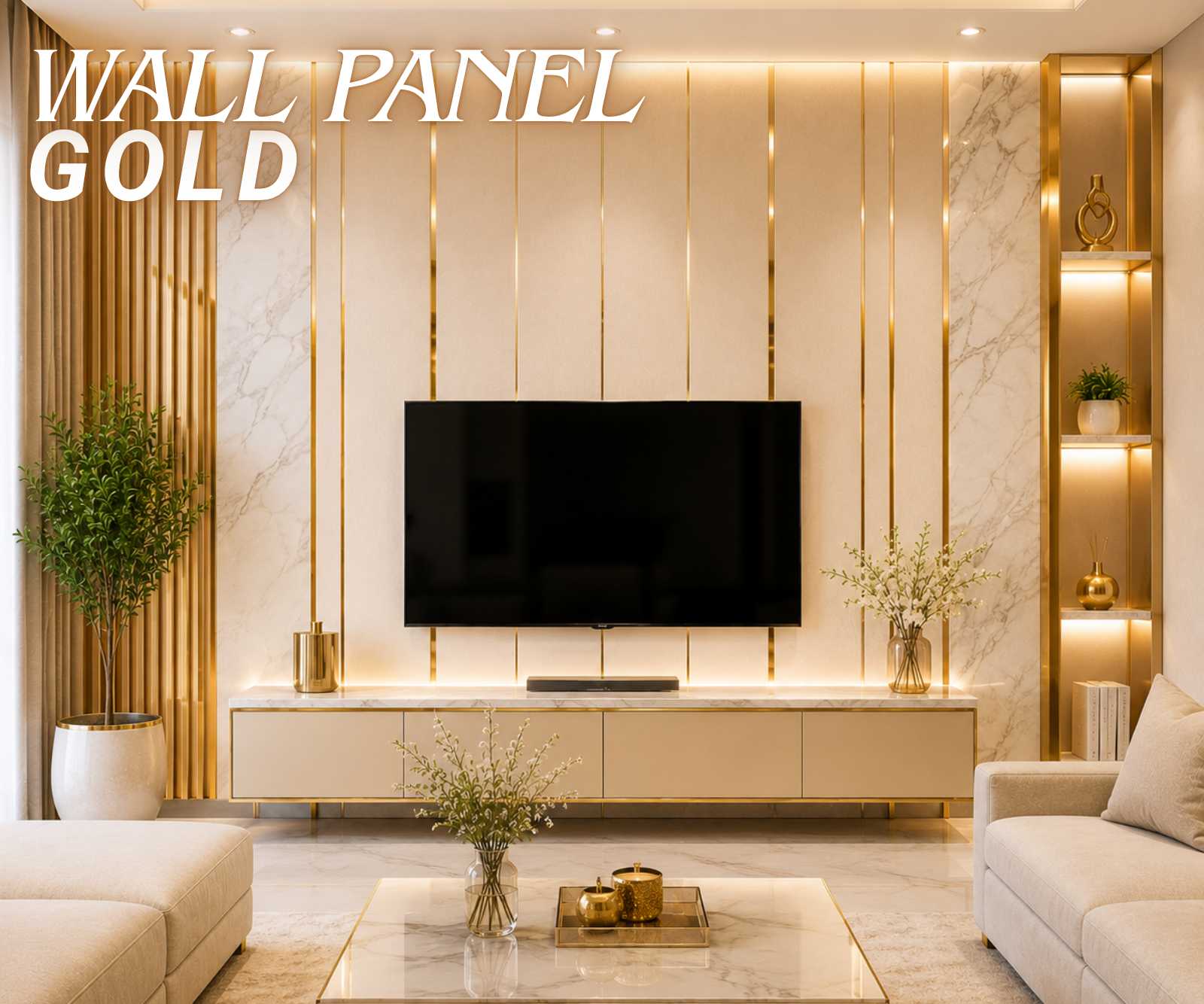 wall panel gold