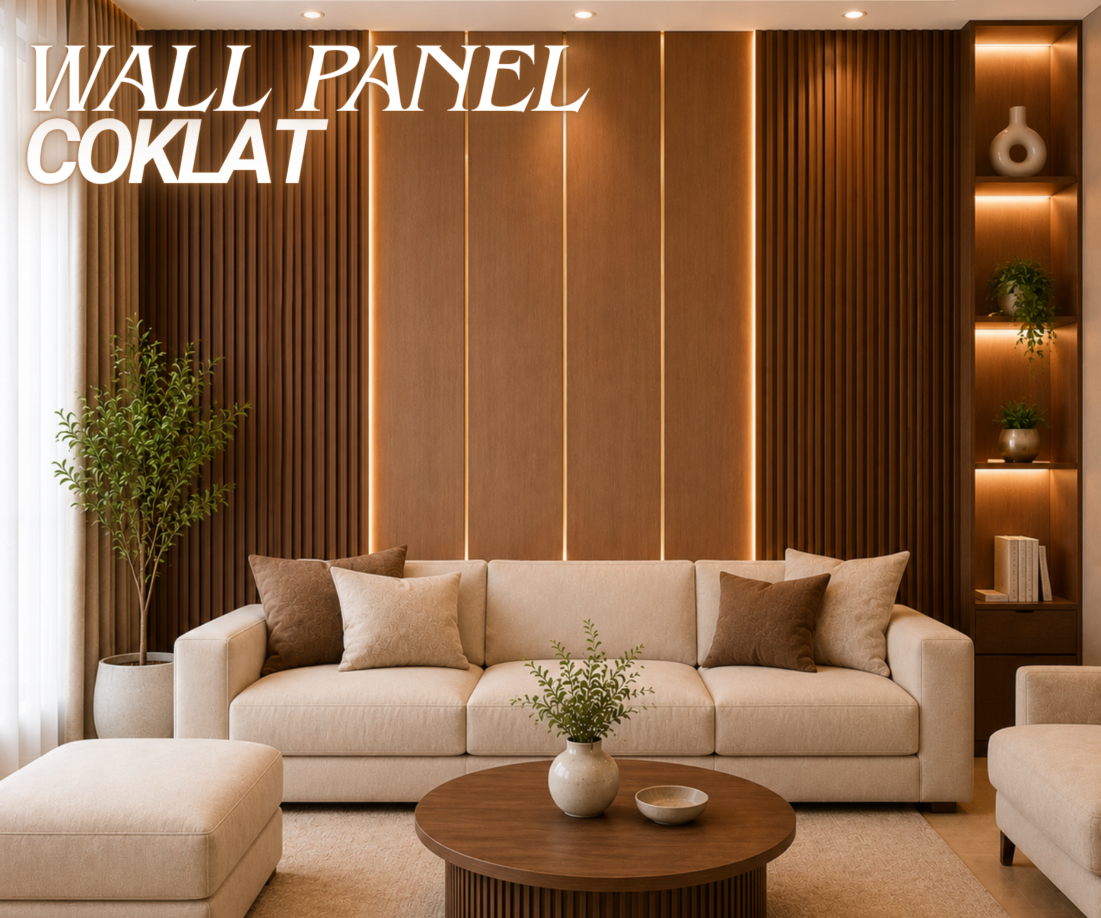 wall panel coklat