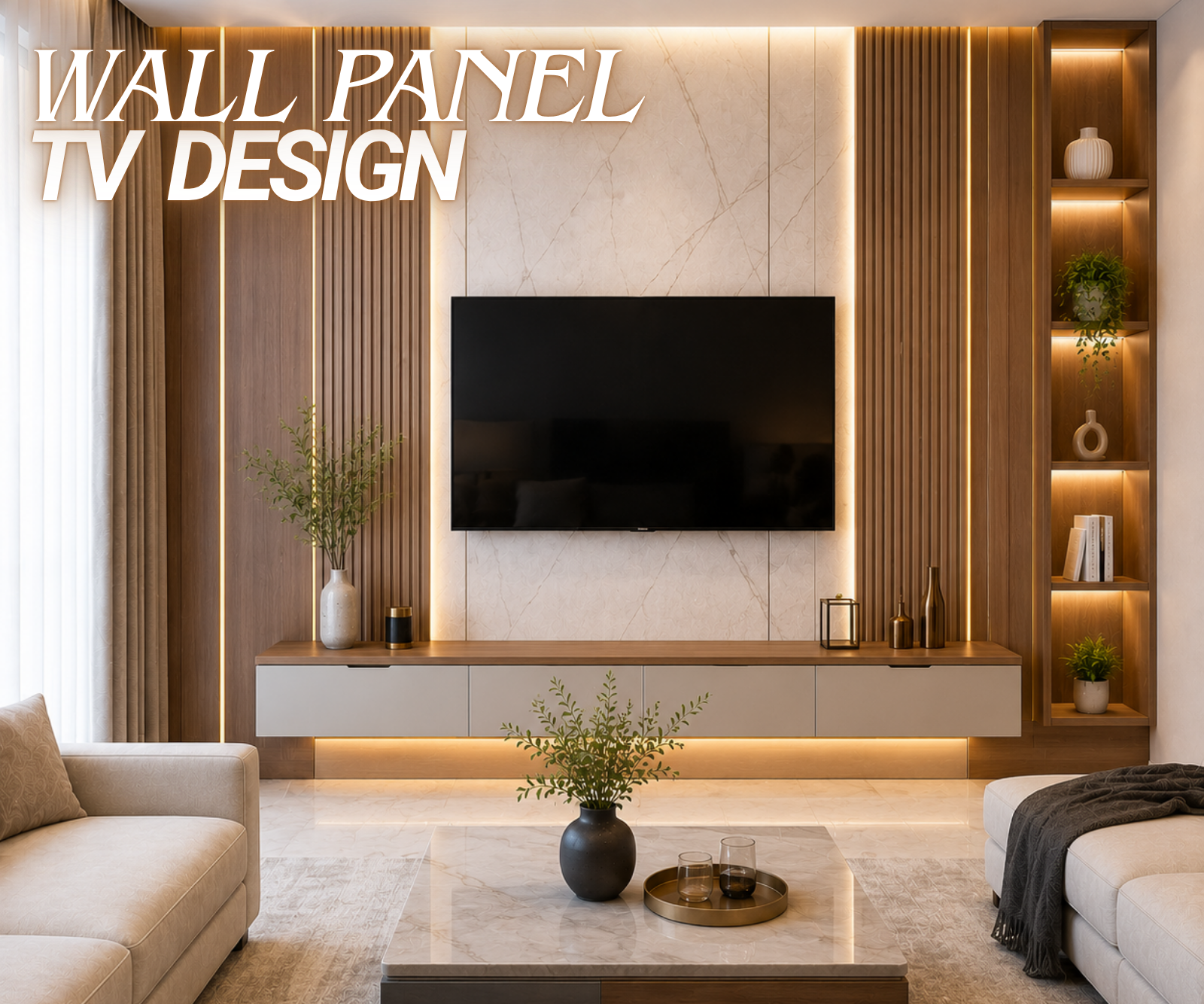 wall panel tv design