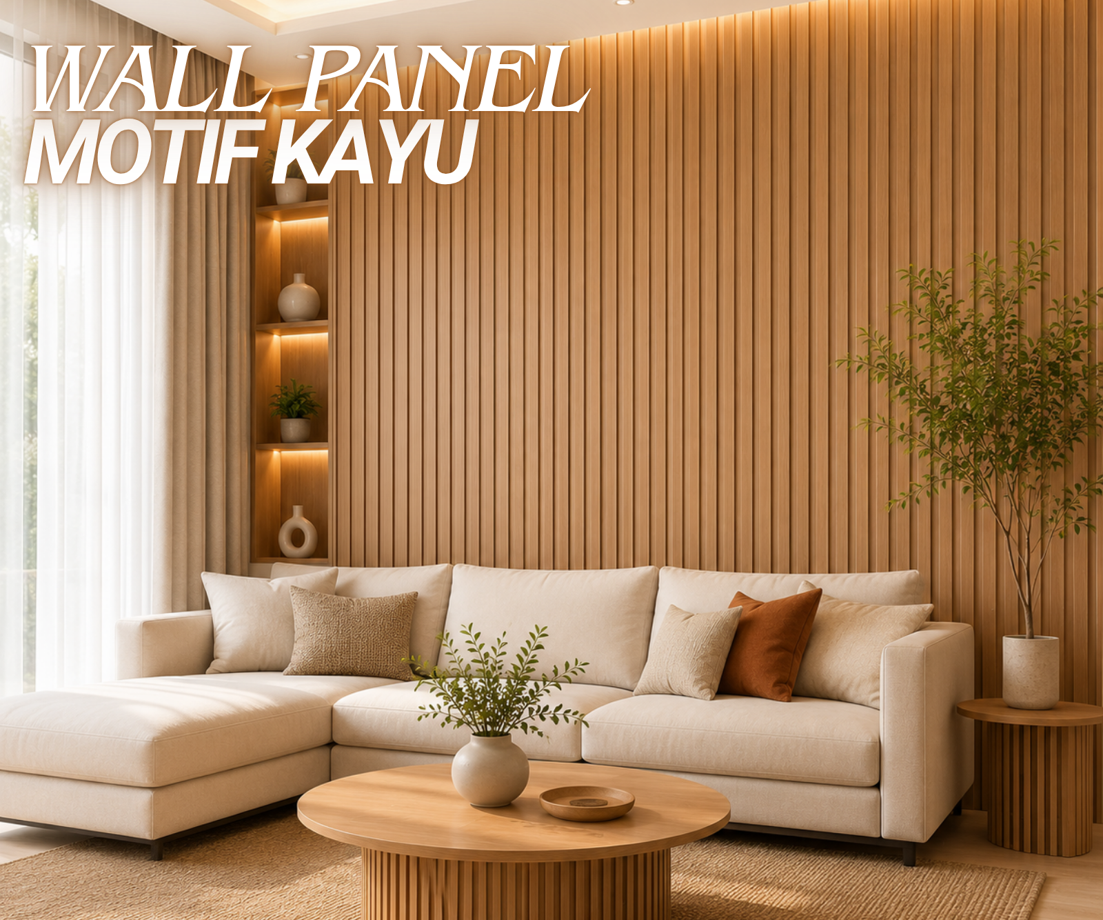 wall panel motif kayu